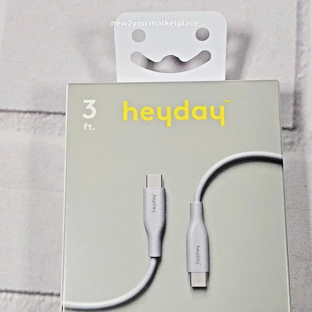 Case 24 Heyday 3 FT Fast Charging Cable Iphone/Ipad-Samsung USB-C To USB-C, Gray